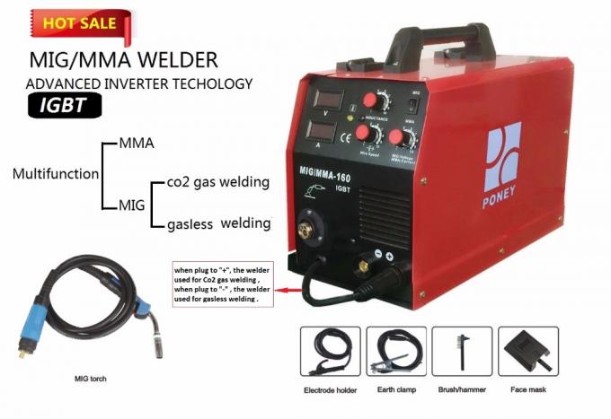 máquina de soldadura portátil do MIG do protetor do gás do CO2 do inversor IGBT