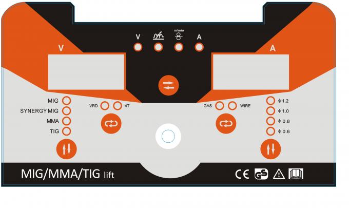 Protetor controlado digital completo do gás do CO2 da máquina de soldadura do MIG da sinergia do micro processo